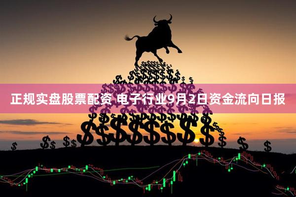 正规实盘股票配资 电子行业9月2日资金流向日报